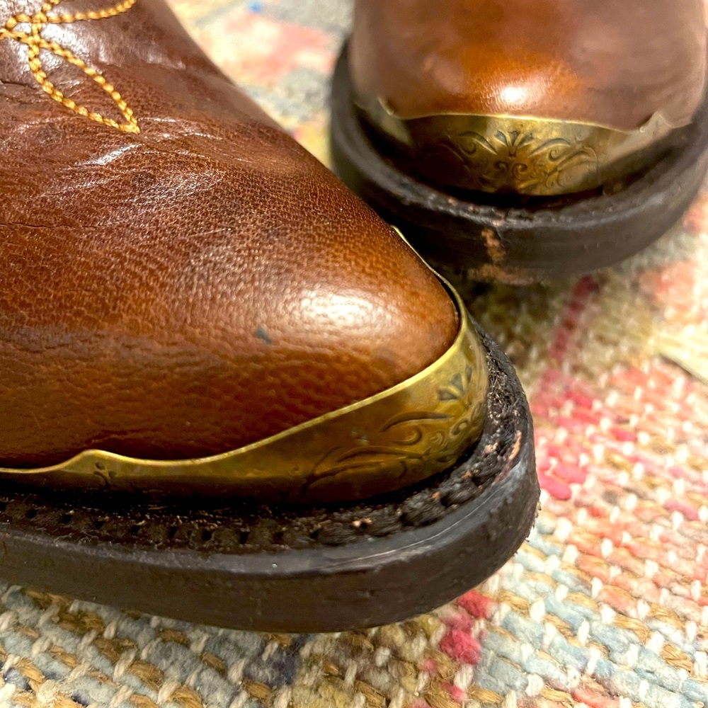 Idyllwind Gold Tipped Leather Cowboy Boots size 7.5